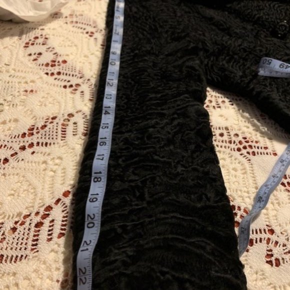 Genuine Swakara South-West African Fur Lamb's Coat with mink Collar - Picture 9 of 16